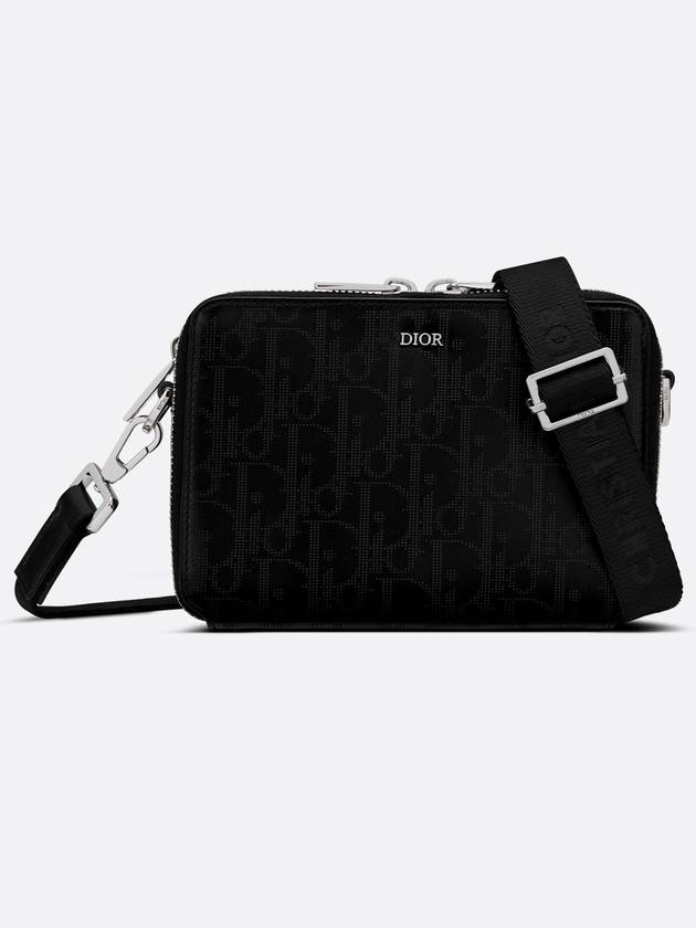 Oblique Galaxy Calfskin Messenger Bag Black - DIOR - BALAAN 2