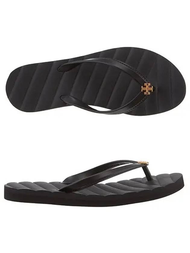 Kira Logo Flip Flops Black - TORY BURCH - BALAAN 3