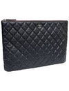 Women s A82552 Cavier Skin Classic COCO Silver Logo Large Clutch - CHANEL - BALAAN 2