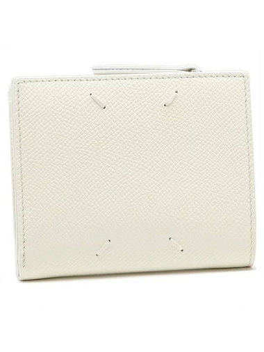 Stitch Logo Zipper Half Wallet White - MAISON MARGIELA - BALAAN 1