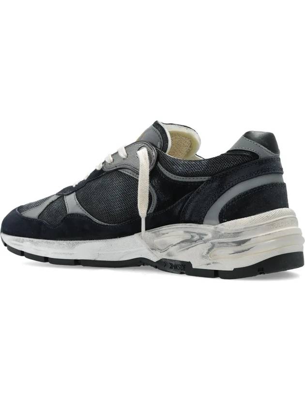 Running Leather Mesh Suede Low Top Sneakers Dark Blue - GOLDEN GOOSE - BALAAN 4