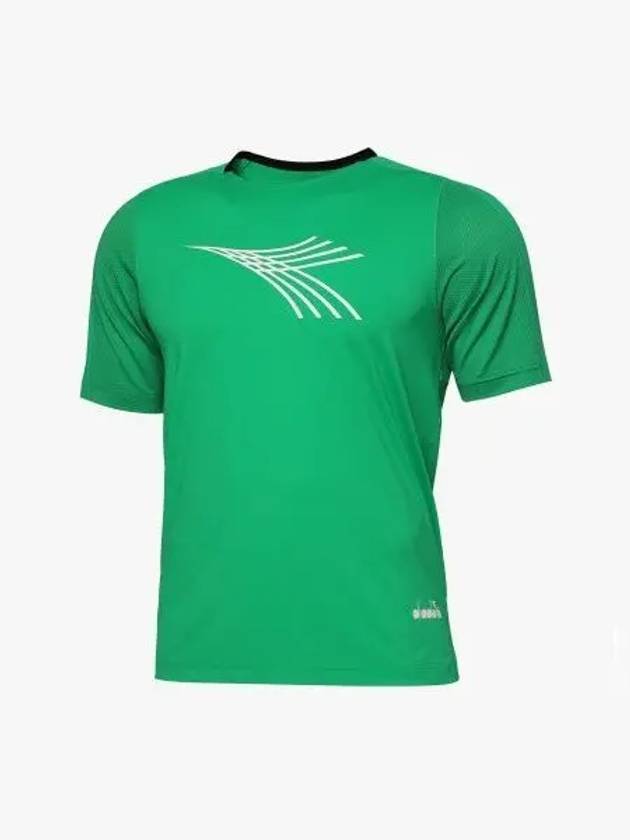 Diadora Triple Stripe Freeze Short Sleeve T Shirt GREEN - DIADORA - BALAAN 1