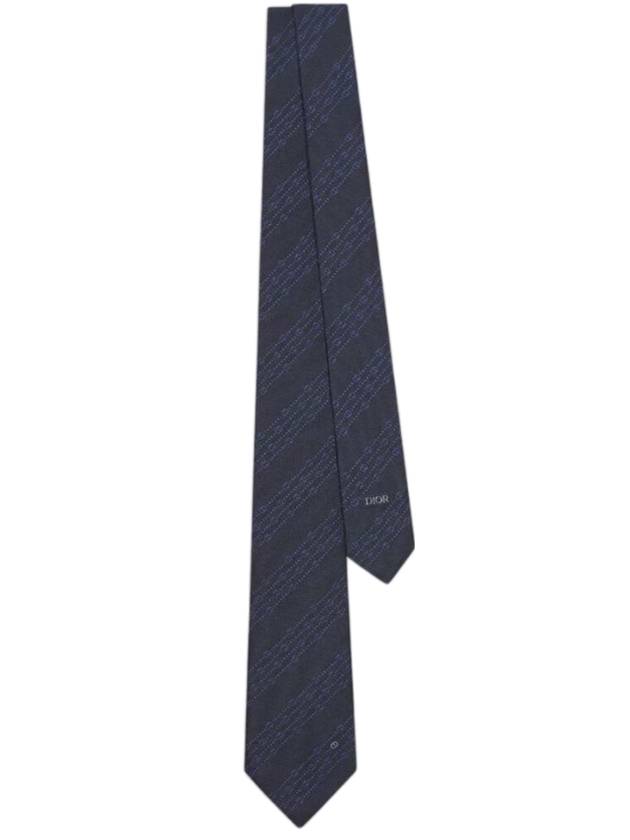 CD Icon Stripe Tie Navy Blue - DIOR - BALAAN 1