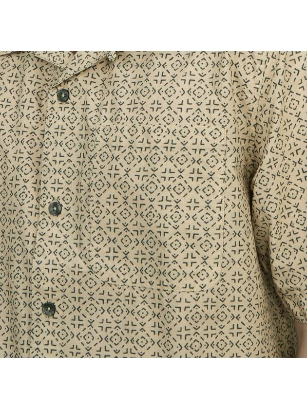 Popeline Baja Print Short Sleeve Shirt Beige - CP COMPANY - BALAAN 7