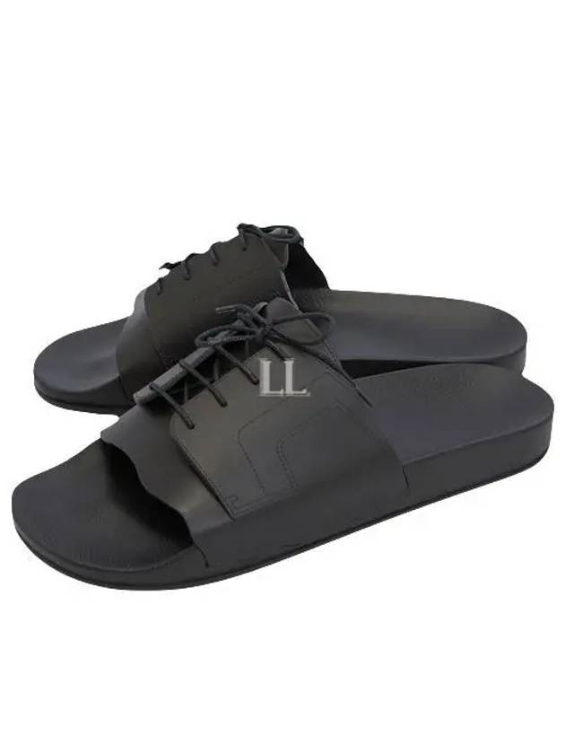 Men's Lace Up Pool Slippers Black - MAISON MARGIELA - BALAAN 2