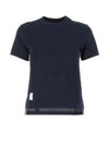 Logo Patch Lightweight Jersey Relaxed Fit Short Sleeve T-Shirt Navy - THOM BROWNE - BALAAN 2