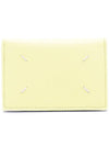 Stitched Bi-Fold Leather Card Wallet Lemon - MAISON MARGIELA - BALAAN 3