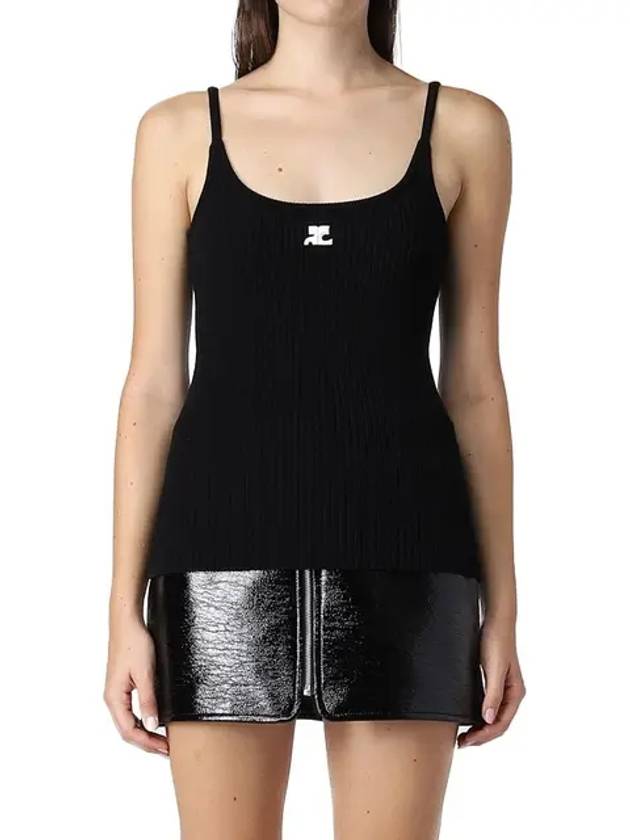 Logo Knit Sleeveless Black - COURREGES - BALAAN 3