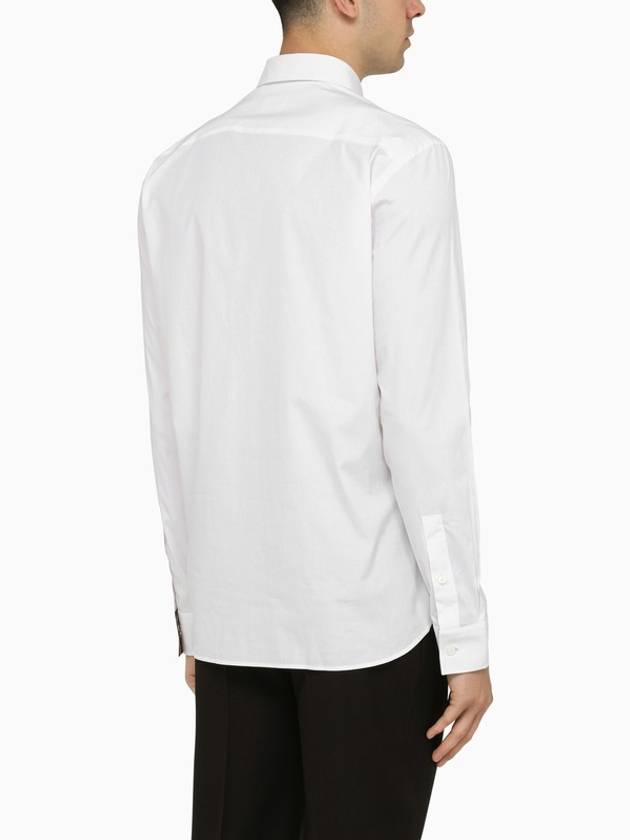 Plain Cotton Long Sleeve Shirt White - BURBERRY - BALAAN 4