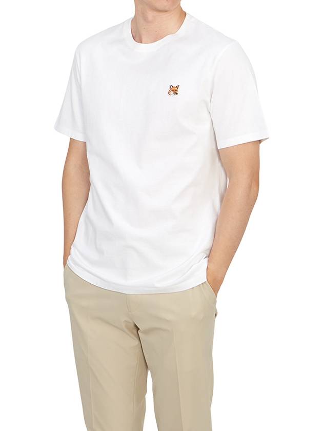 Fox Head Patch Classic Short Sleeve T-Shirt White - MAISON KITSUNE - BALAAN 5