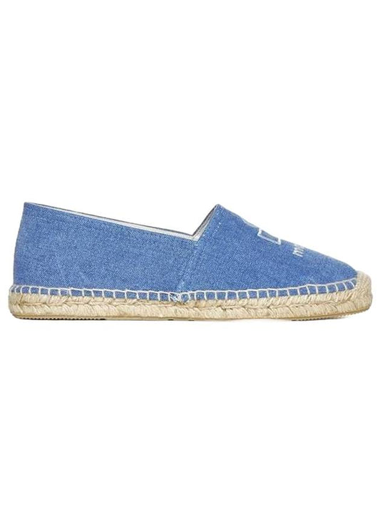 Canae Embroidered Logo Canvas Espadrille Blue - ISABEL MARANT - BALAAN.