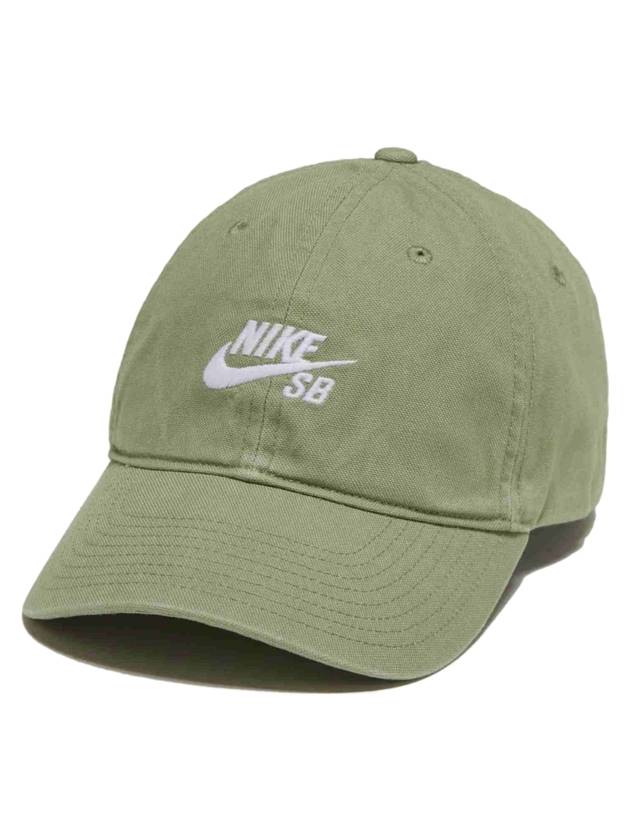 SB Club Unstructured Skateboarding Ball Cap Olive Green - NIKE - BALAAN 1