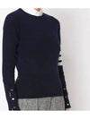 Women's 4 Bar Classic Cashmere Pullover Knit Top Navy - THOM BROWNE - BALAAN.