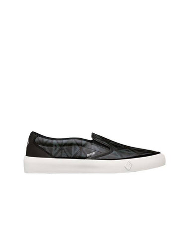 B101 CD Diamond Canvas Smooth Calfskin Sneakers Black - DIOR - BALAAN 1