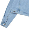 Women's Crop Washed Denim Jacket Blue GB1 WDJK 52 LBL - THE GREEN LAB - BALAAN 6