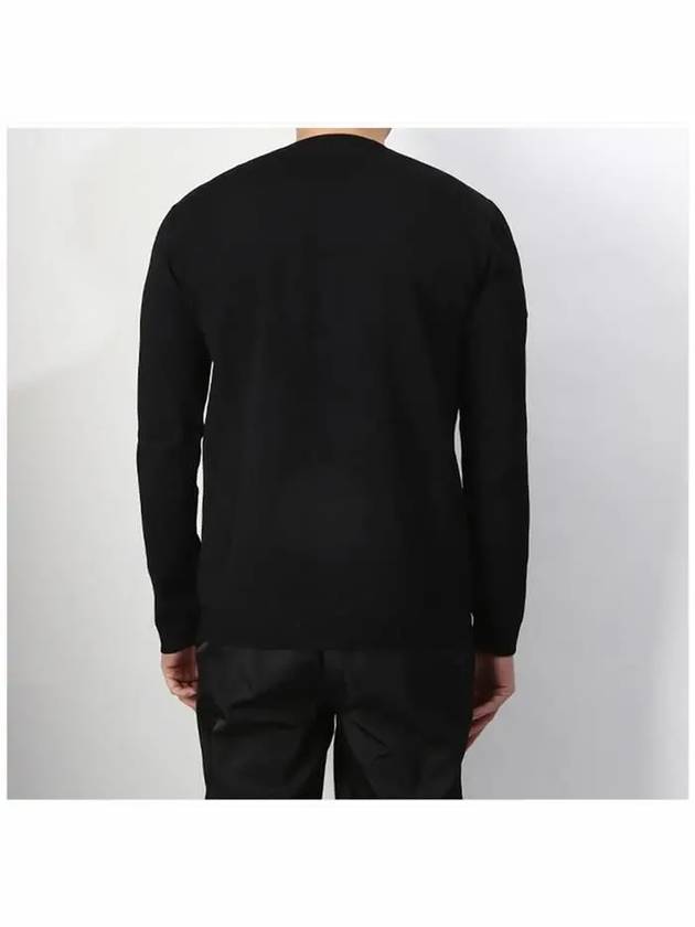 Men's VLTN Logo Intarsia Knit Top Black - VALENTINO - BALAAN 5