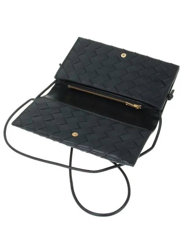 Intrecciato Strap Long Wallet Black - BOTTEGA VENETA - BALAAN 5