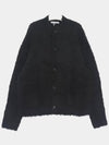 Crew Neck Alpaca Mix Cardigan Black - ACNE STUDIOS - BALAAN 3