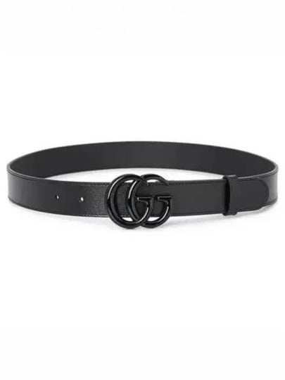 GG Marmont Thin Belt Black - GUCCI - BALAAN 2