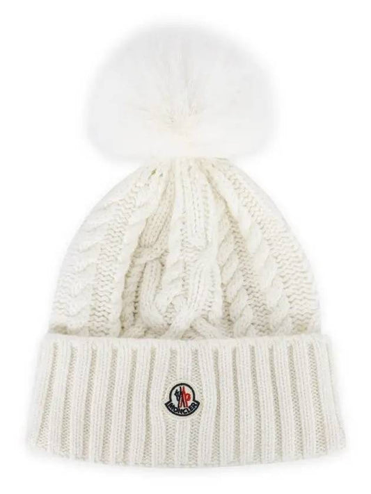 Foam Knit Beanie Ivory 3B00029 M4506 002 - MONCLER - BALAAN 2