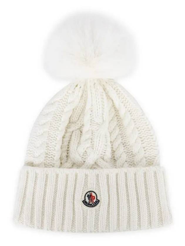 Foam Knit Beanie Ivory 3B00029 M4506 002 - MONCLER - BALAAN 1