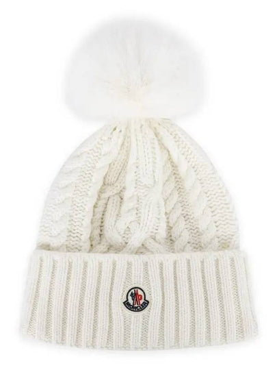 Foam Knit Beanie Ivory 3B00029 M4506 002 - MONCLER - BALAAN 2