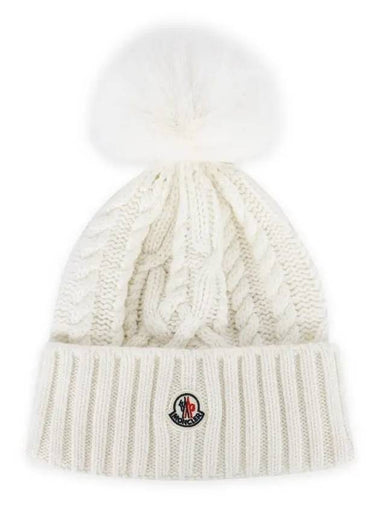 Foam Knit Beanie Ivory 3B00029 M4506 002 - MONCLER - BALAAN 1