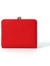 Grain Leather Coin Half Wallet Red - VIVIENNE WESTWOOD - BALAAN 3