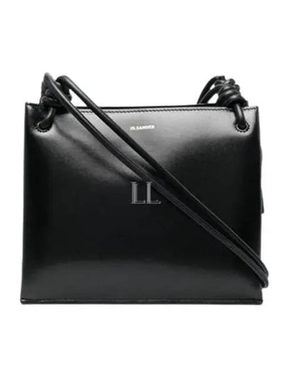 Giro Knotted Leather Small Shoulder Bag Black - JIL SANDER - BALAAN 2