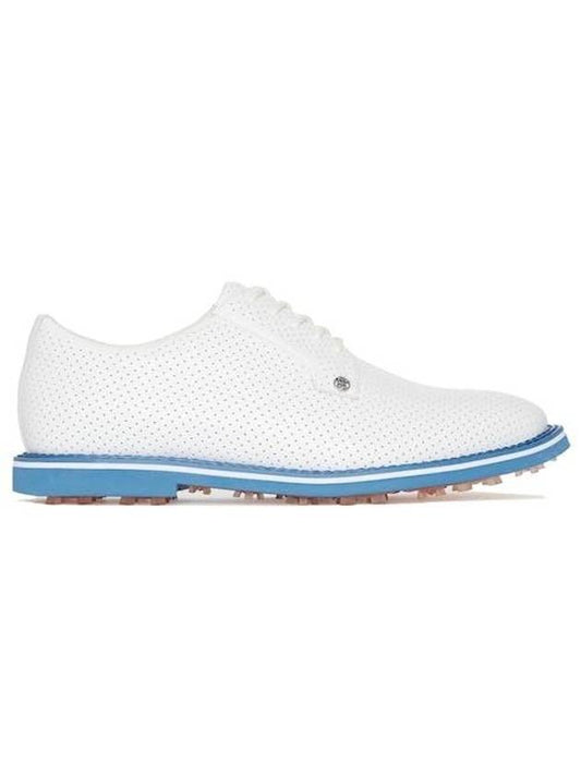 Men'S Perforated Gallivanter Spike Shoes Cerulean White - G/FORE - BALAAN 1