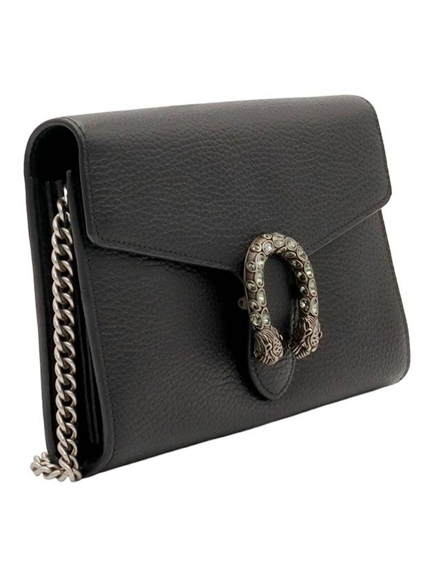 Black Structured Leather Dionysus Mini WOC Chain Wallet Cross Bag 401231 - GUCCI - BALAAN 4