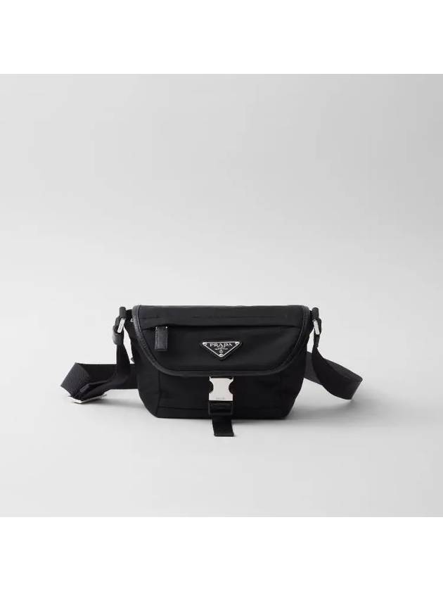 Triangle Logo Re-Nylon Cross Bag Black - PRADA - BALAAN 1