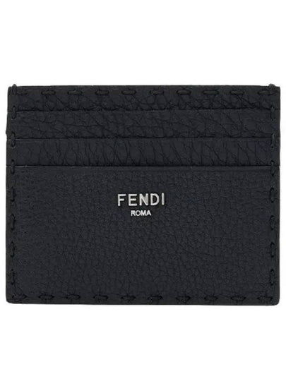 Selleria Leather Card Wallet Black - FENDI - BALAAN 2