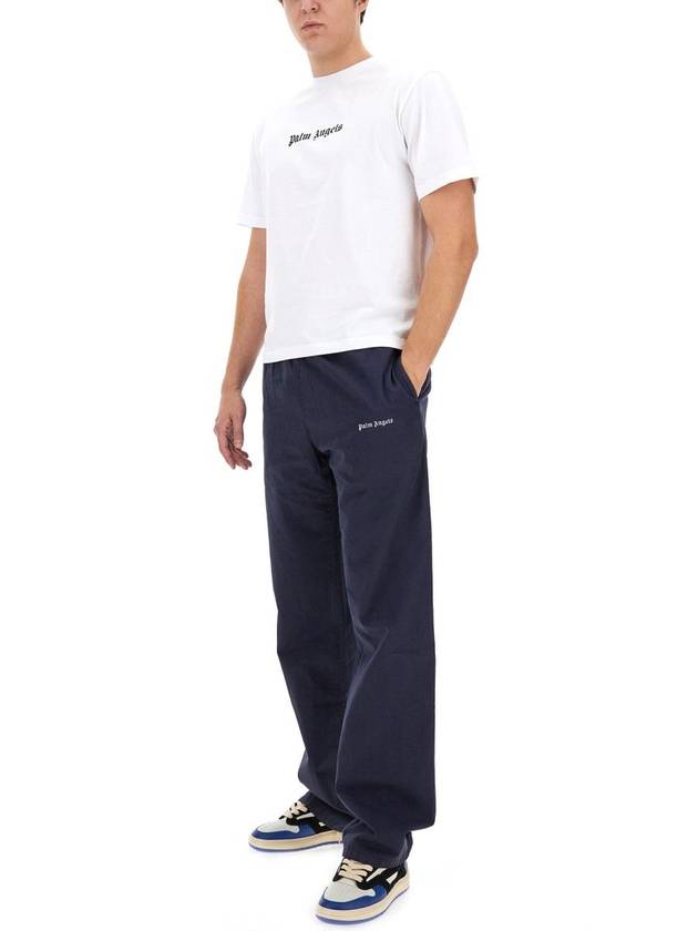 Straight Pants PMCA141S24FAB001 4603 BLUE - PALM ANGELS - BALAAN 3