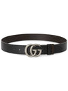 GG Marmont Reversible Leather Belt Black Brown - GUCCI - BALAAN 4