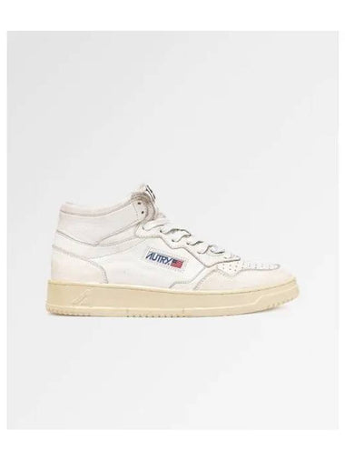 Medalist Vintage MID CUT Goatskin Sneakers White - AUTRY - BALAAN 1