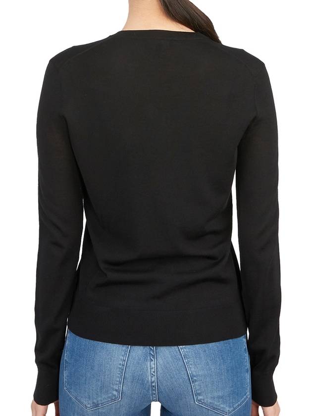 Regal Wool Crew Neck Knit Top Black - THEORY - BALAAN 5