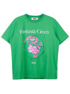 Fantastic Green Logo Short Sleeve T-Shirt Green - MSGM - BALAAN 11