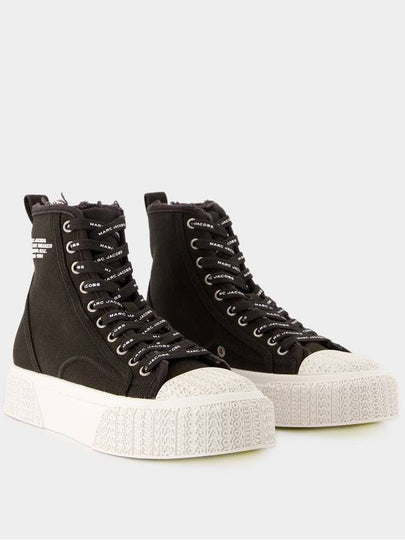 The High Top Sneakers - Marc Jacobs - Cotton - Black - MARC JACOBS - BALAAN 2