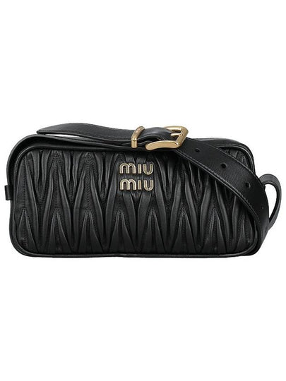 Materasse Nappa Leather Shoulder Bag Black - MIU MIU - BALAAN 2