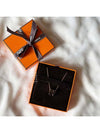 Pop H Pendant Rose Gold Necklace Noir - HERMES - BALAAN 8