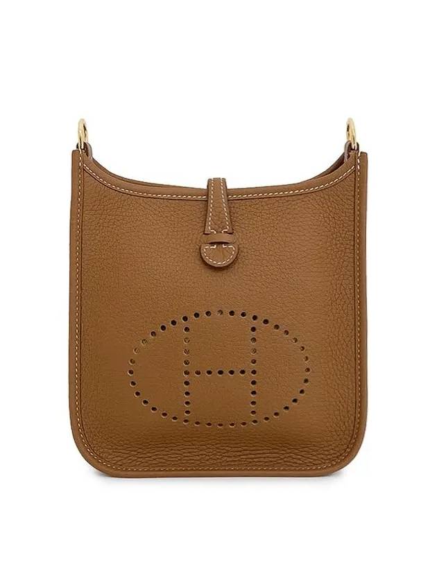 Hermes Mini Evelyn TPM camel gold plated W engraving 5HB0025 - LOUIS VUITTON - BALAAN 1