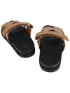 Chypre H Logo Calfskin Sandals Brown - HERMES - BALAAN 4