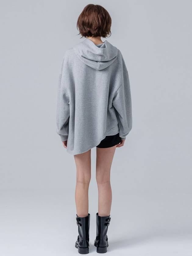 UNBALANCE HEM HOOD TSHIRTGREY - PAGE STUDIO - BALAAN 5