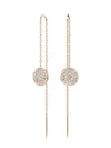 Meteora Rhodium Drop Chain Earrings Gold - SWAROVSKI - BALAAN 2