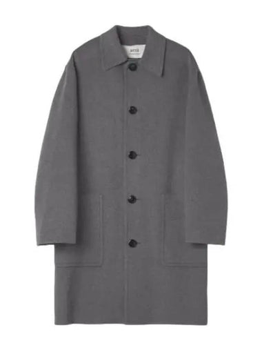 double face coat gray - AMI - BALAAN 1