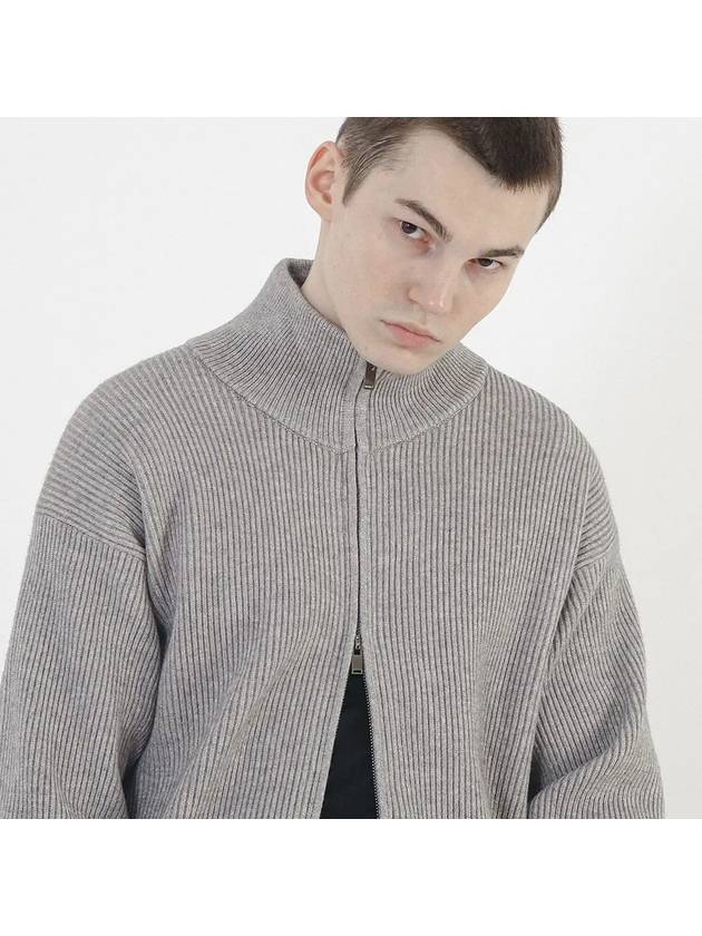 Modal Knit Zip Up Cardigan Grey - CHANCE'S NOI - BALAAN 6