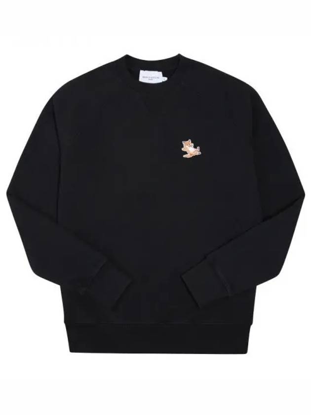 Chillax Fox Patch Classic Sweatshirt Black - MAISON KITSUNE - BALAAN 2