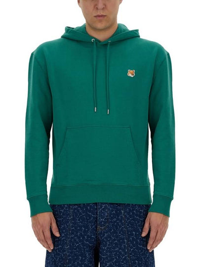 Fox Head Patch Regular Hoodie Pine Green - MAISON KITSUNE - BALAAN 2