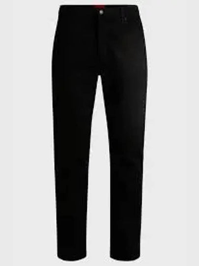 Tapered Fit Stretch Denim Jeans Black - HUGO BOSS - BALAAN 2